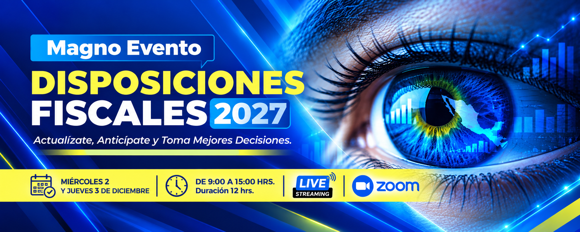 Magno Evento Disposiciones Fiscales 2027 de APEA. Actualízate, antícipate y toma mejores decisiones. Miércoles 2 y jueves 3 de diciembre, de 9:00 a 15:00 hrs, 12 horas en vivo por Zoom.